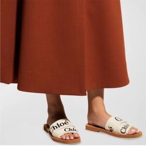 Chloe Woody Logo Strap Sandal